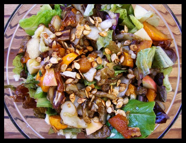 sunchoke and candied squash salad